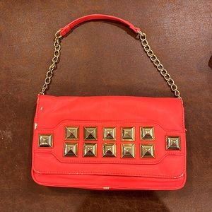 Betsey Johnson Coral & Gold Purse